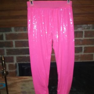 Pink sequin pants